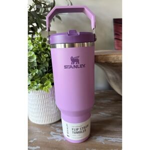 NEW Stanley 40 oz IceFlow Flip Straw Tumbler Cup Lilac Purple Handle Bottle